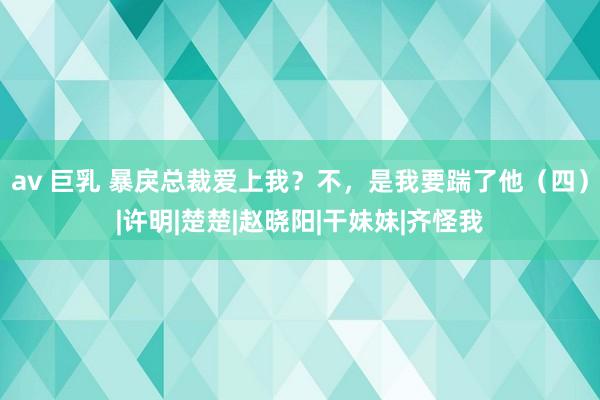 av 巨乳 暴戾总裁爱上我？不，是我要踹了他（四）|许明|楚楚|赵晓阳|干妹妹|齐怪我