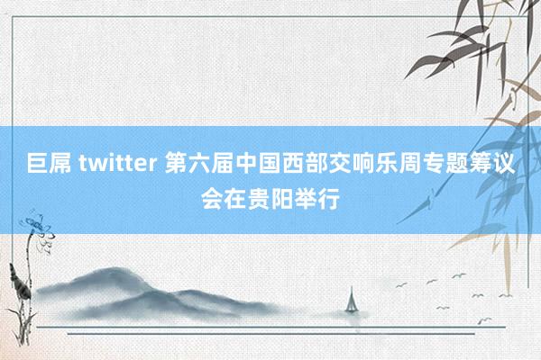 巨屌 twitter 第六届中国西部交响乐周专题筹议会在贵阳举行